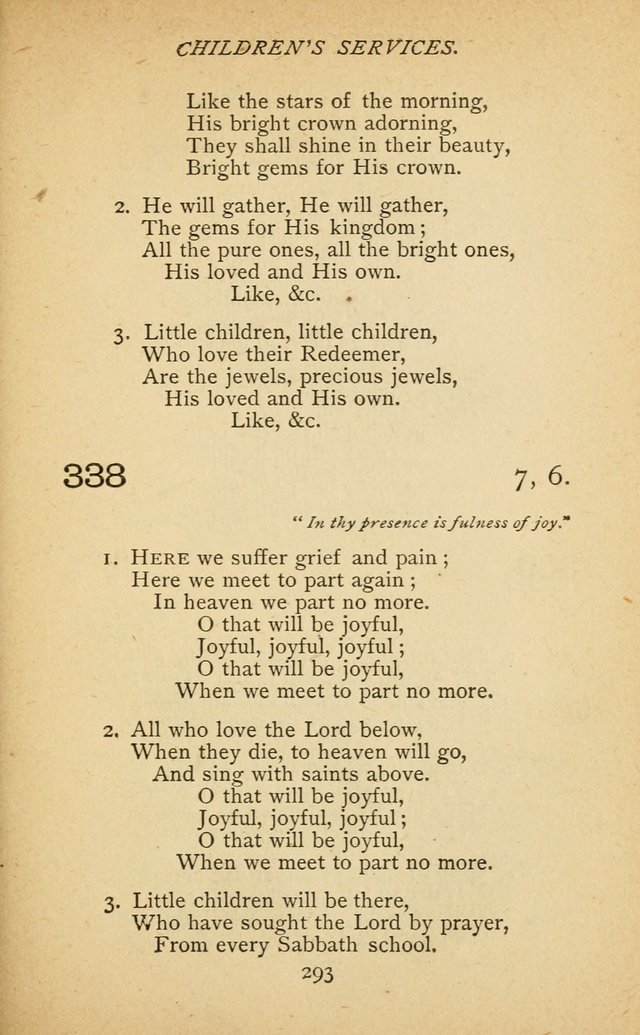 Hymnal of the Presbyterian Church in Canada page 293