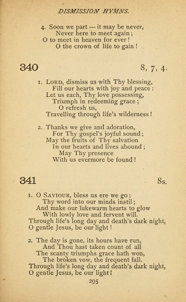 Hymnal of the Presbyterian Church in Canada page 295