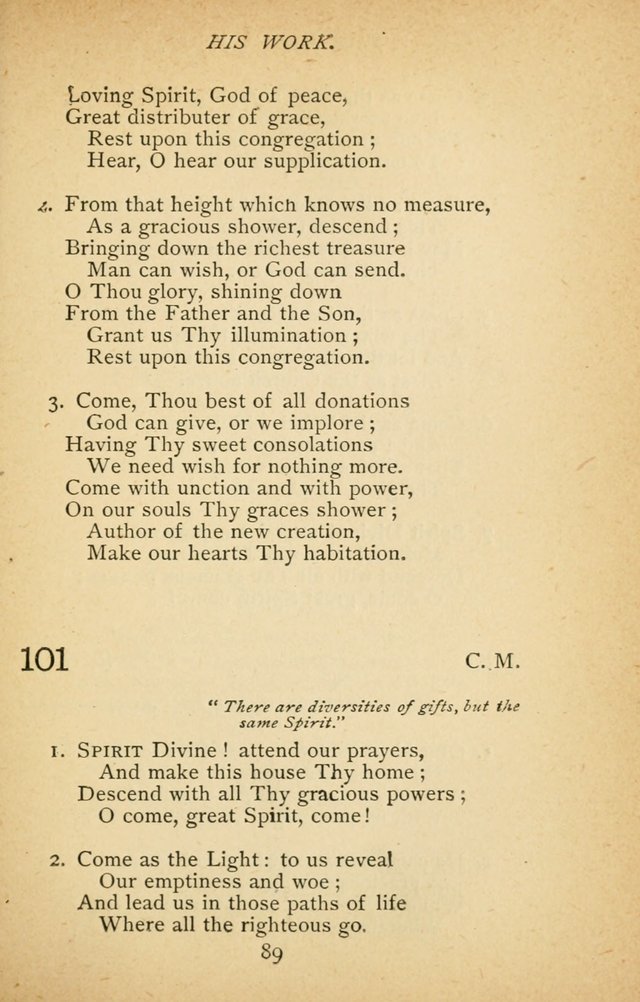 Hymnal of the Presbyterian Church in Canada page 89