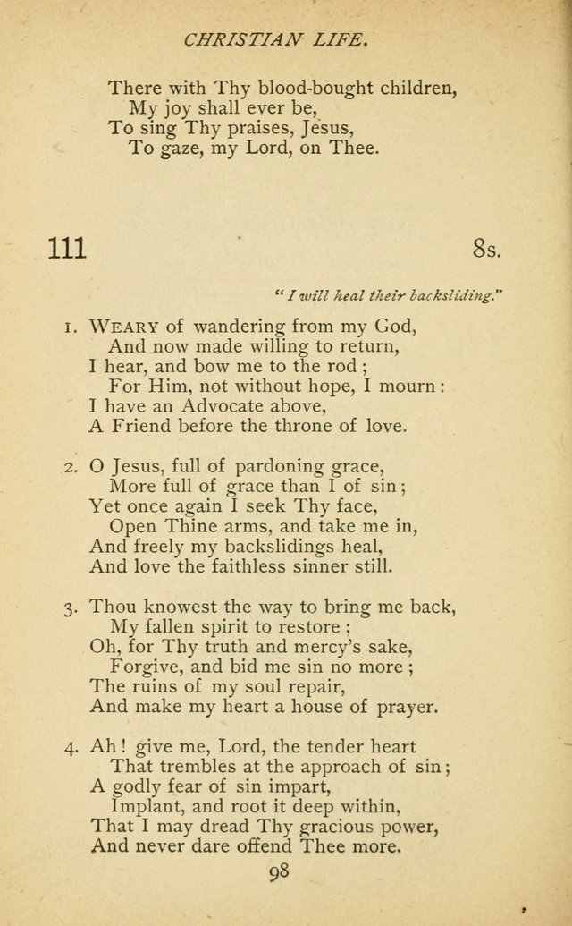 Hymnal of the Presbyterian Church in Canada page 98