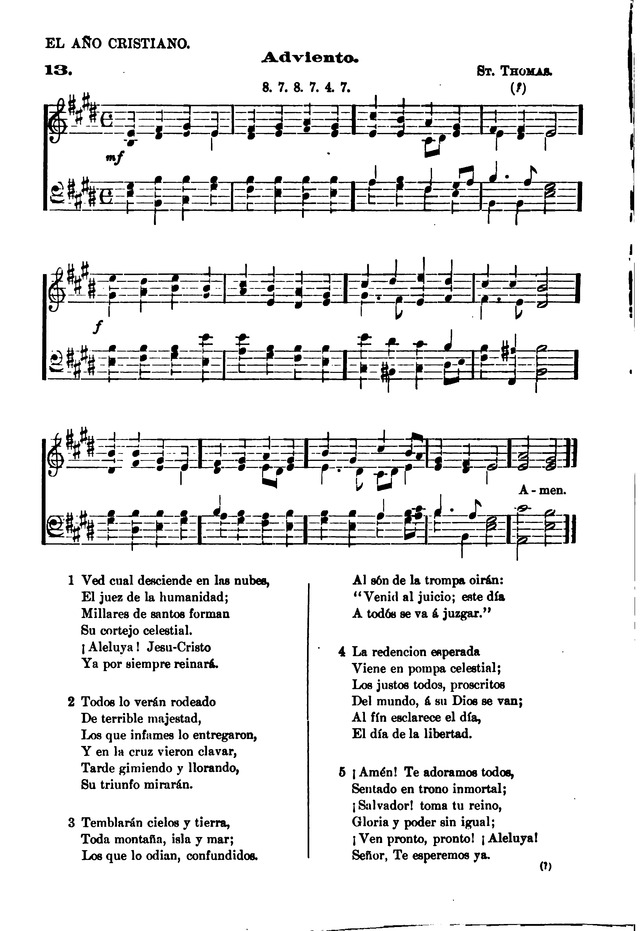 Himnario provisional con los cánticos: Según el uso de la Iglesia Episcopal Americana, para Congregaciones Españoles page 16