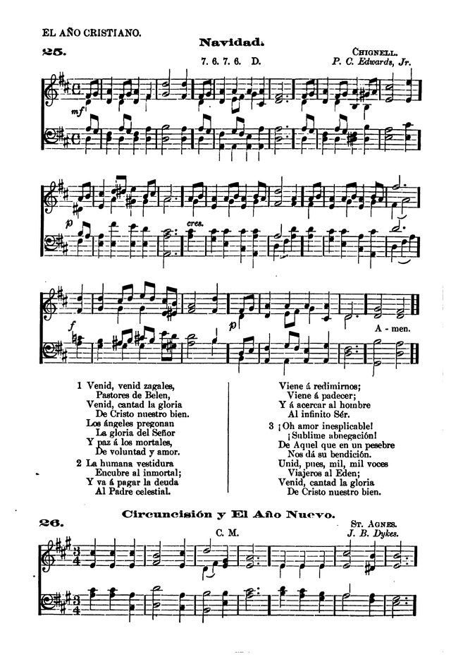 Himnario provisional con los cánticos: Según el uso de la Iglesia Episcopal Americana, para Congregaciones Españoles page 26