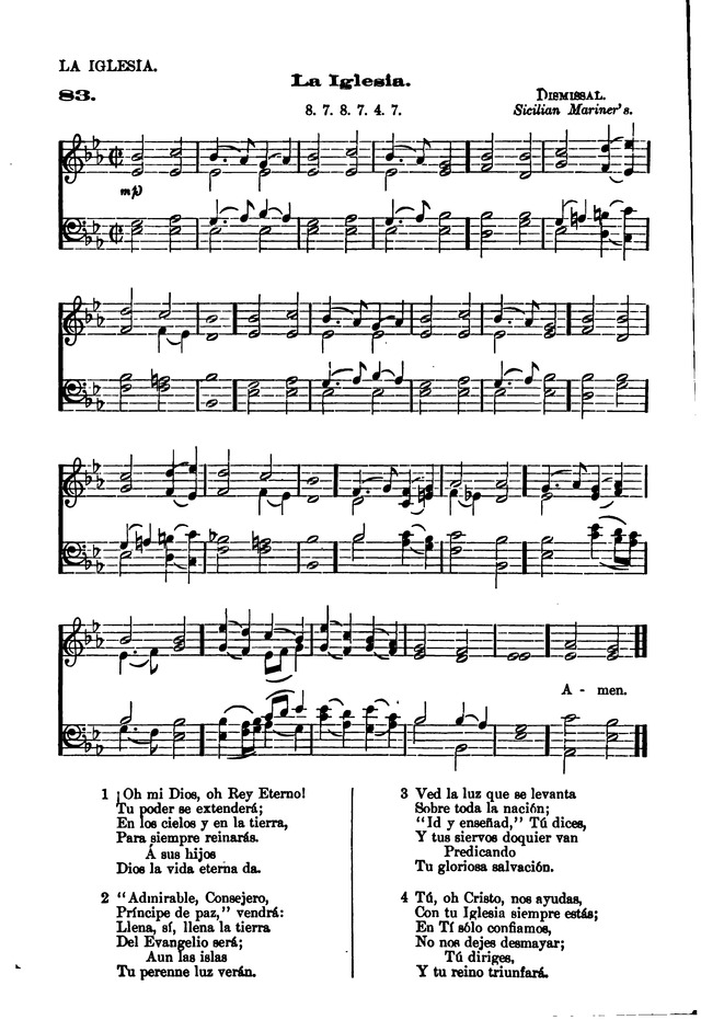 Himnario provisional con los cánticos: Según el uso de la Iglesia Episcopal Americana, para Congregaciones Españoles page 72