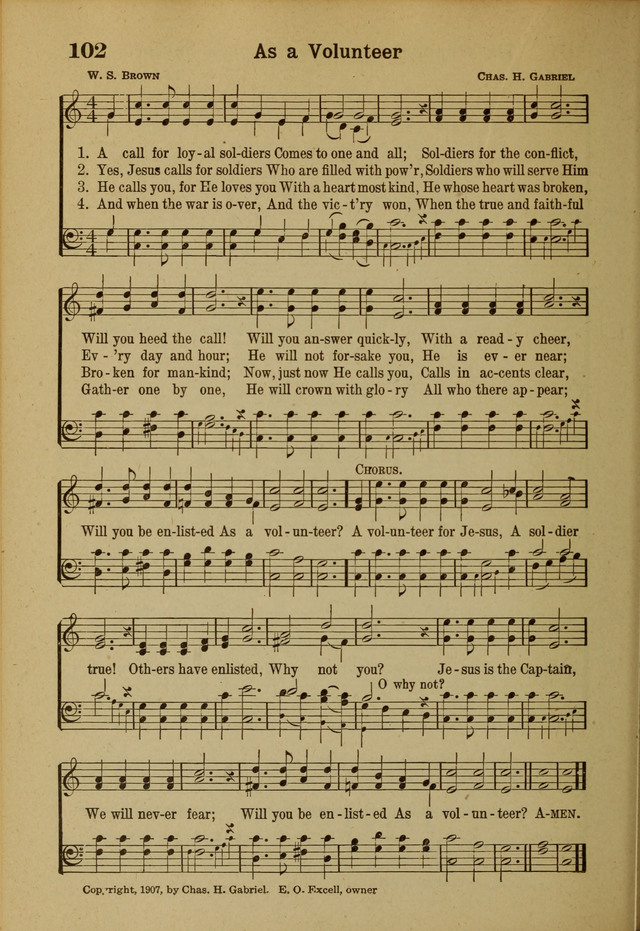 Hymns of Praise: for the Church and Sunday School page 102