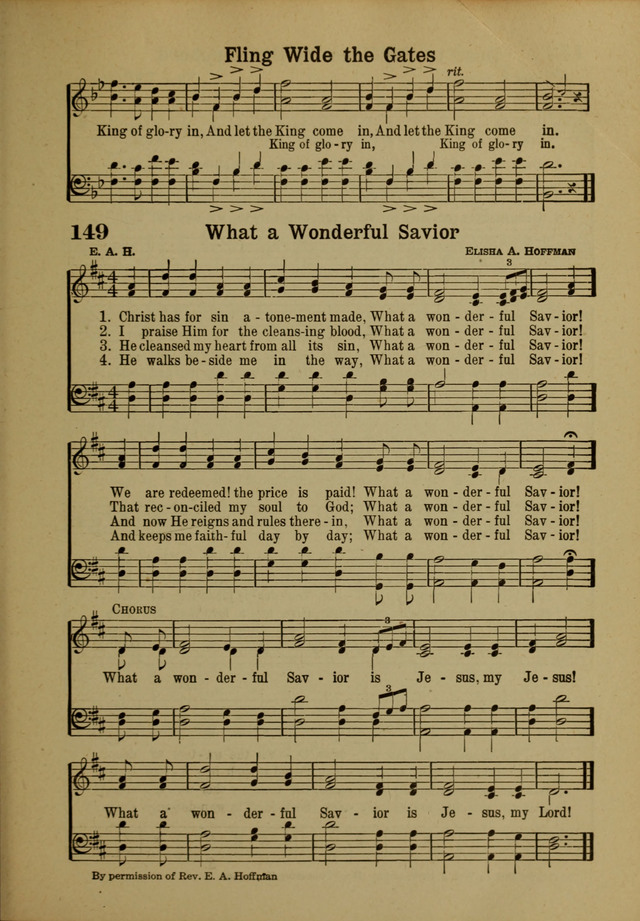 Hymns of Praise: for the Church and Sunday School page 149