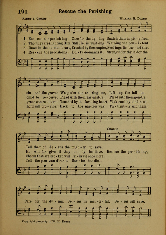 Hymns of Praise: for the Church and Sunday School page 191