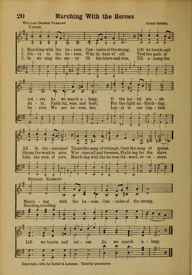 Hymns of Praise: for the Church and Sunday School page 20