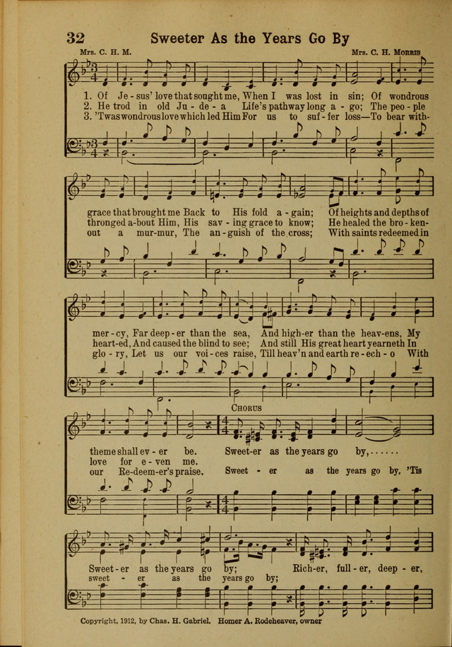 Hymns of Praise: for the Church and Sunday School page 32