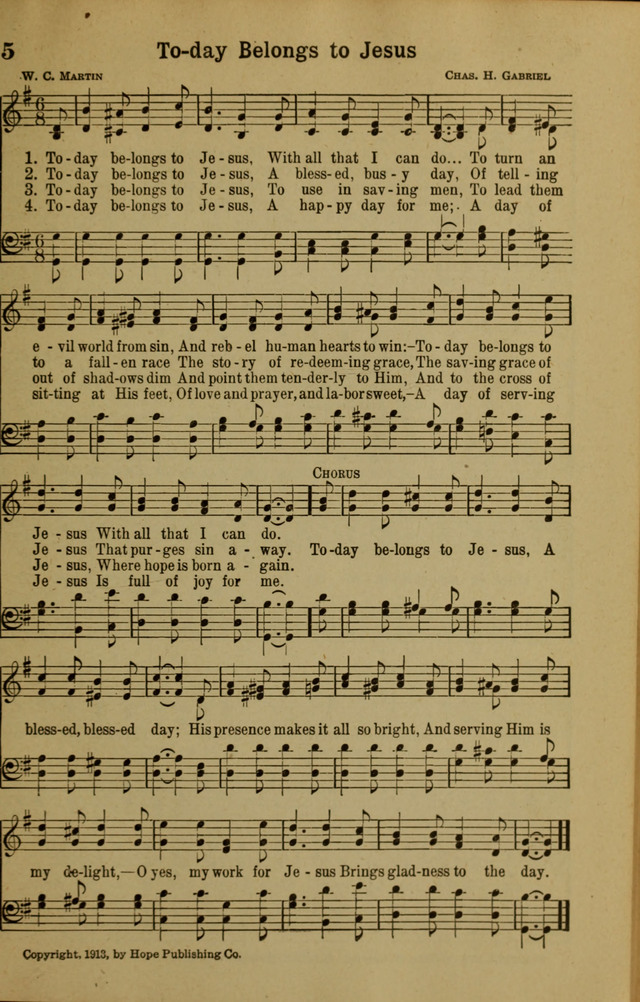 Hymns of Praise: for the Church and Sunday School page 5