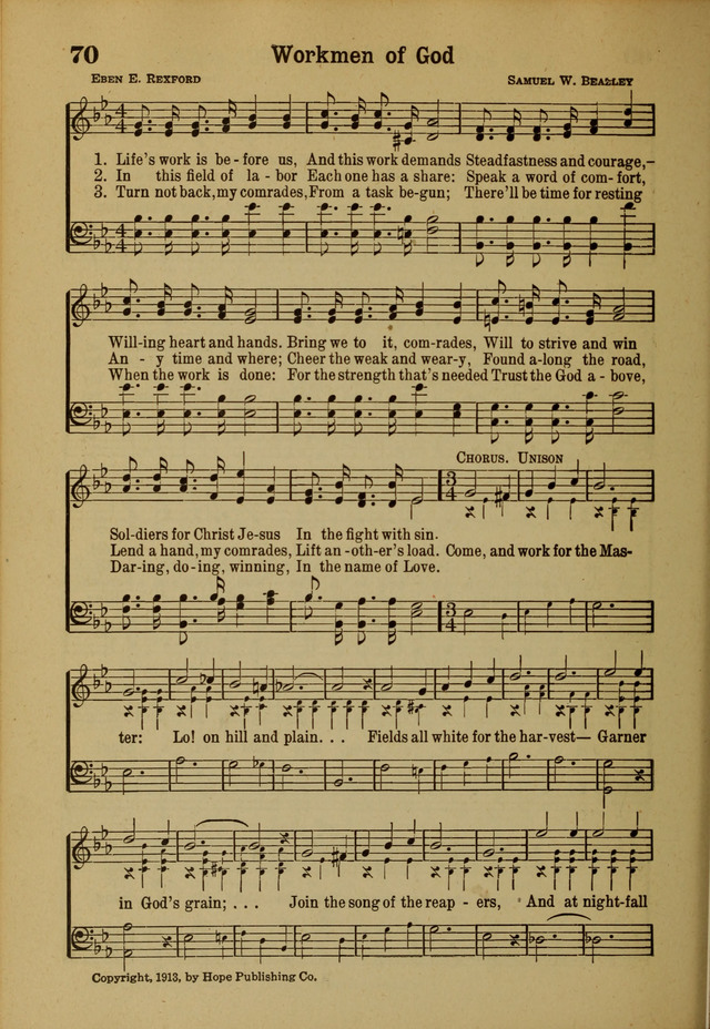 Hymns of Praise: for the Church and Sunday School page 70