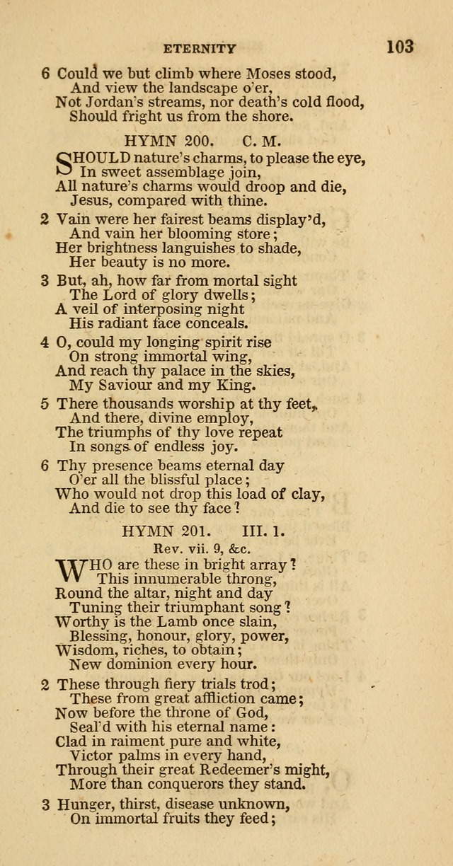 Hymns of the Protestant Episcopal Church of the United States, as authorized by the General Convention: with an additional selection page 103