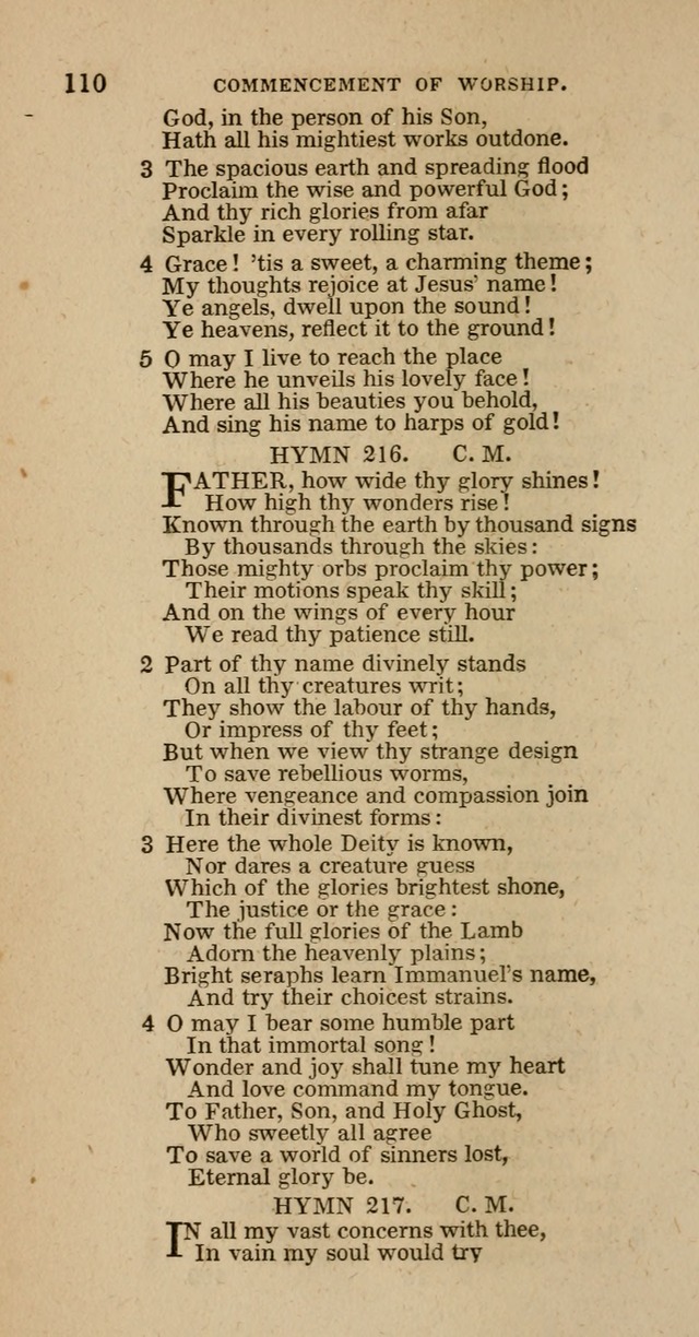 Hymns of the Protestant Episcopal Church of the United States, as authorized by the General Convention: with an additional selection page 110