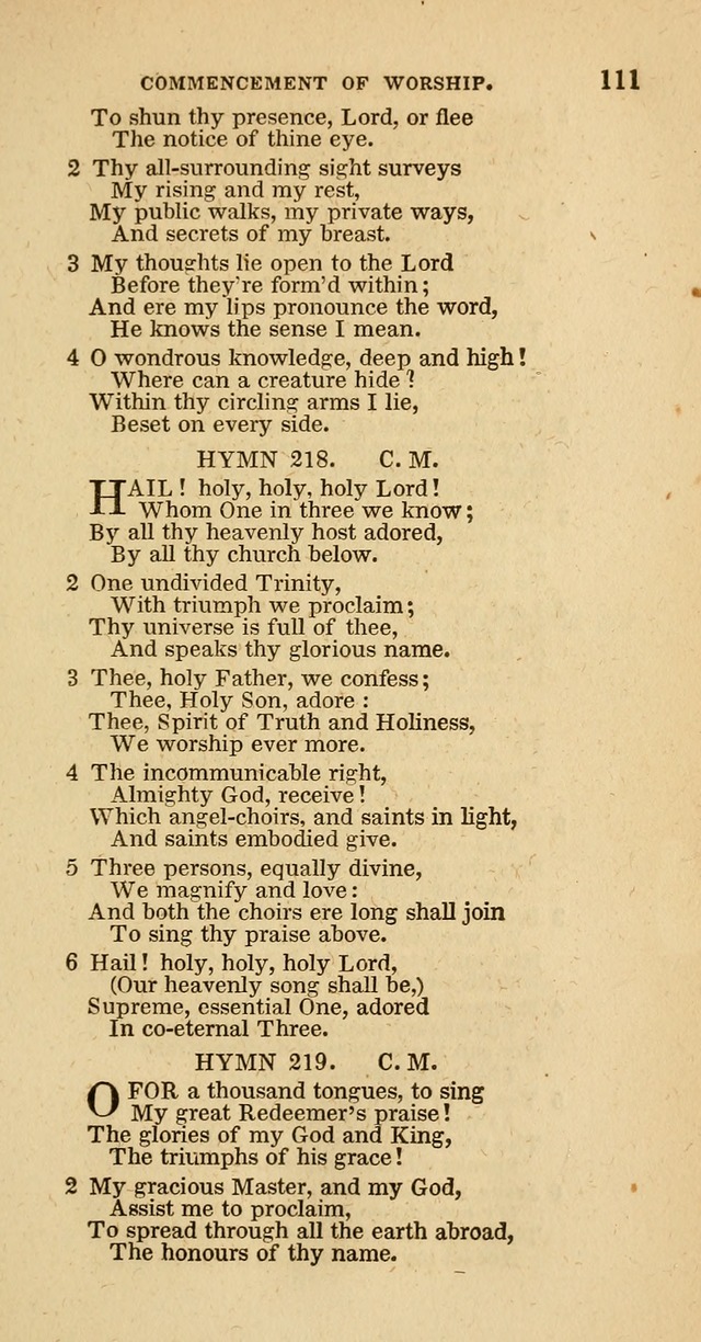 Hymns of the Protestant Episcopal Church of the United States, as authorized by the General Convention: with an additional selection page 111