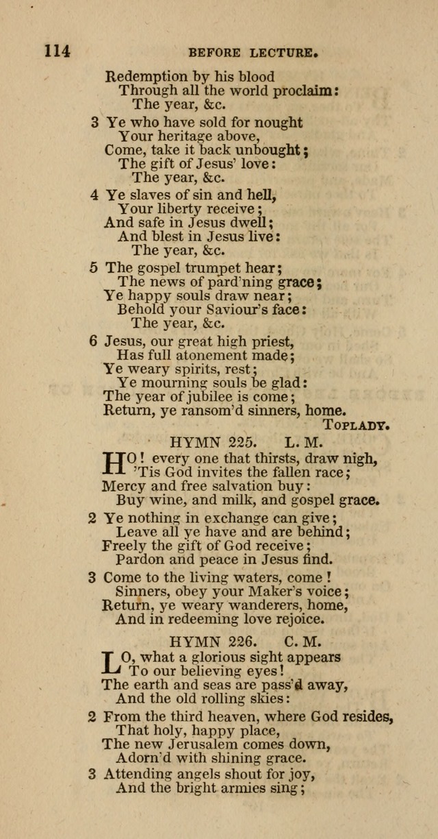 Hymns of the Protestant Episcopal Church of the United States, as authorized by the General Convention: with an additional selection page 114