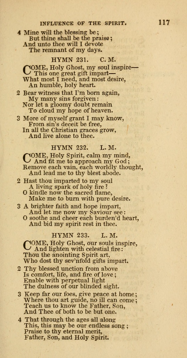 Hymns of the Protestant Episcopal Church of the United States, as authorized by the General Convention: with an additional selection page 117