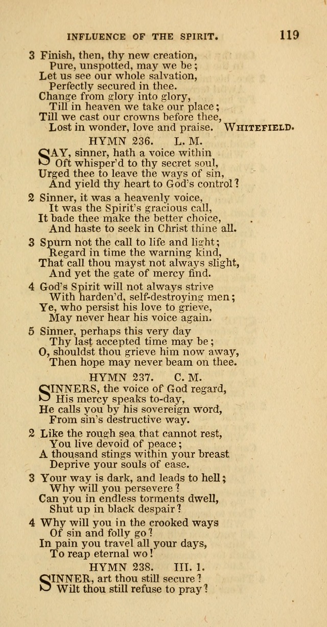 Hymns of the Protestant Episcopal Church of the United States, as authorized by the General Convention: with an additional selection page 119