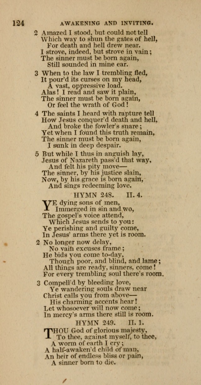 Hymns of the Protestant Episcopal Church of the United States, as authorized by the General Convention: with an additional selection page 124