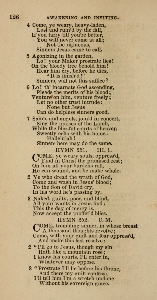 Hymns of the Protestant Episcopal Church of the United States, as authorized by the General Convention: with an additional selection page 126