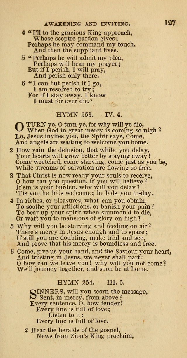 Hymns of the Protestant Episcopal Church of the United States, as authorized by the General Convention: with an additional selection page 127