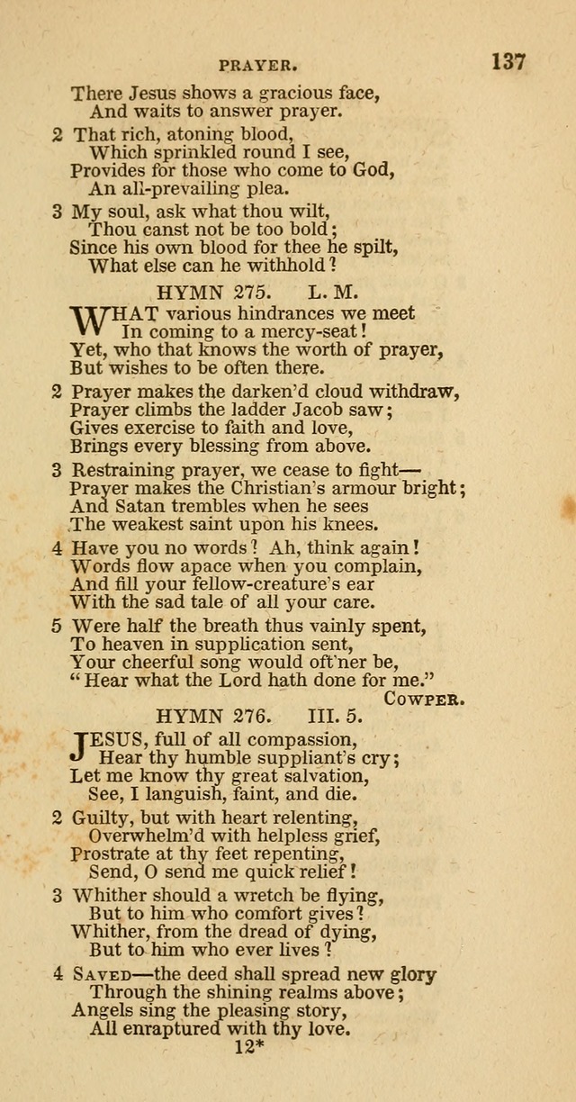 Hymns of the Protestant Episcopal Church of the United States, as authorized by the General Convention: with an additional selection page 137