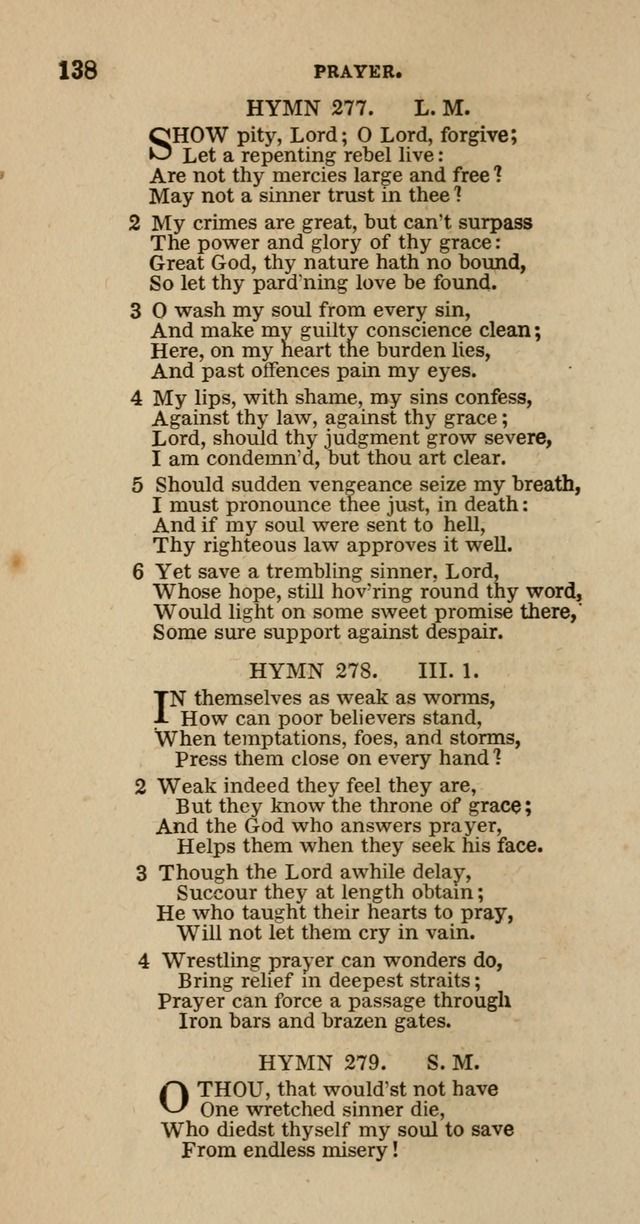 Hymns of the Protestant Episcopal Church of the United States, as authorized by the General Convention: with an additional selection page 138