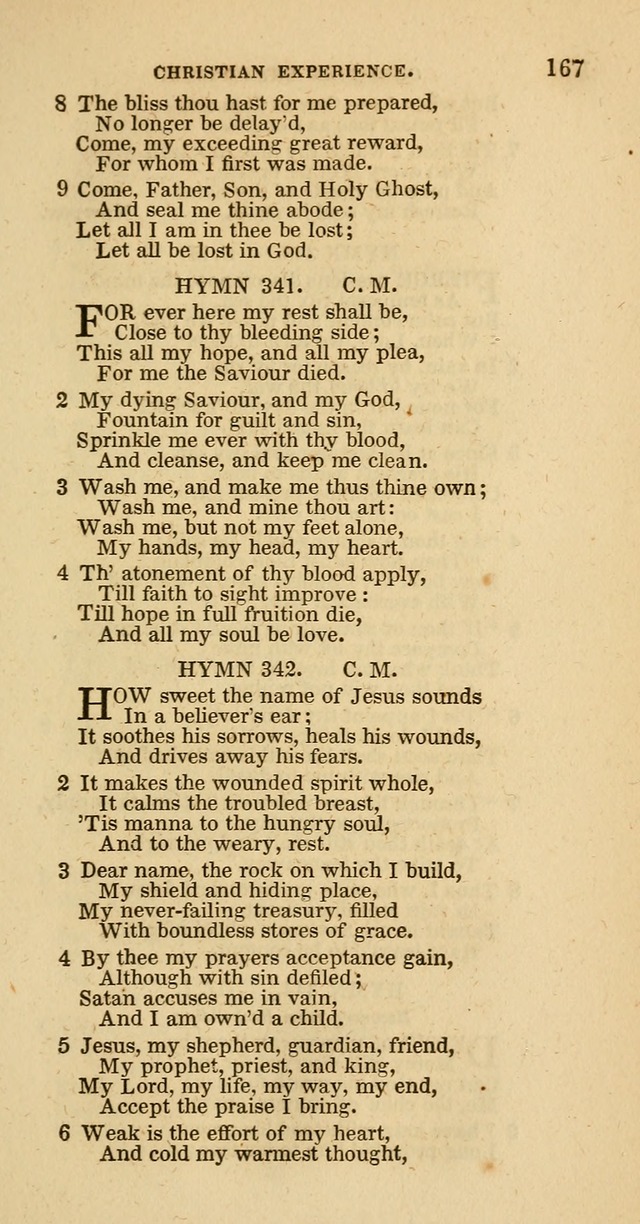 Hymns of the Protestant Episcopal Church of the United States, as authorized by the General Convention: with an additional selection page 167