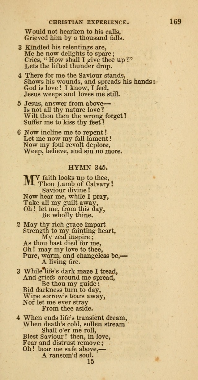 Hymns of the Protestant Episcopal Church of the United States, as authorized by the General Convention: with an additional selection page 169