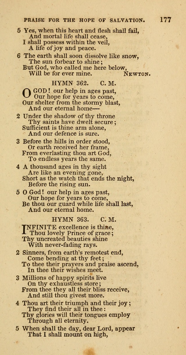 Hymns of the Protestant Episcopal Church of the United States, as authorized by the General Convention: with an additional selection page 177