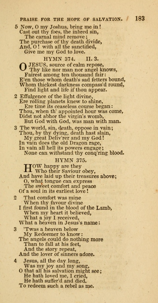 Hymns of the Protestant Episcopal Church of the United States, as authorized by the General Convention: with an additional selection page 183