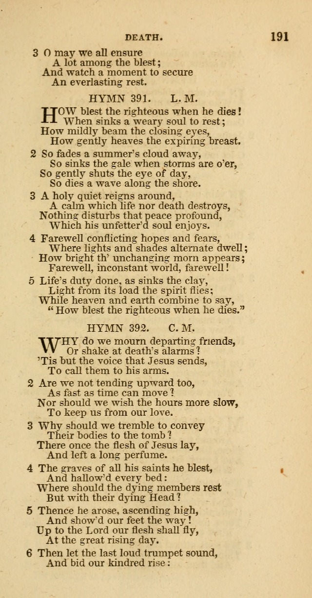 Hymns of the Protestant Episcopal Church of the United States, as authorized by the General Convention: with an additional selection page 191