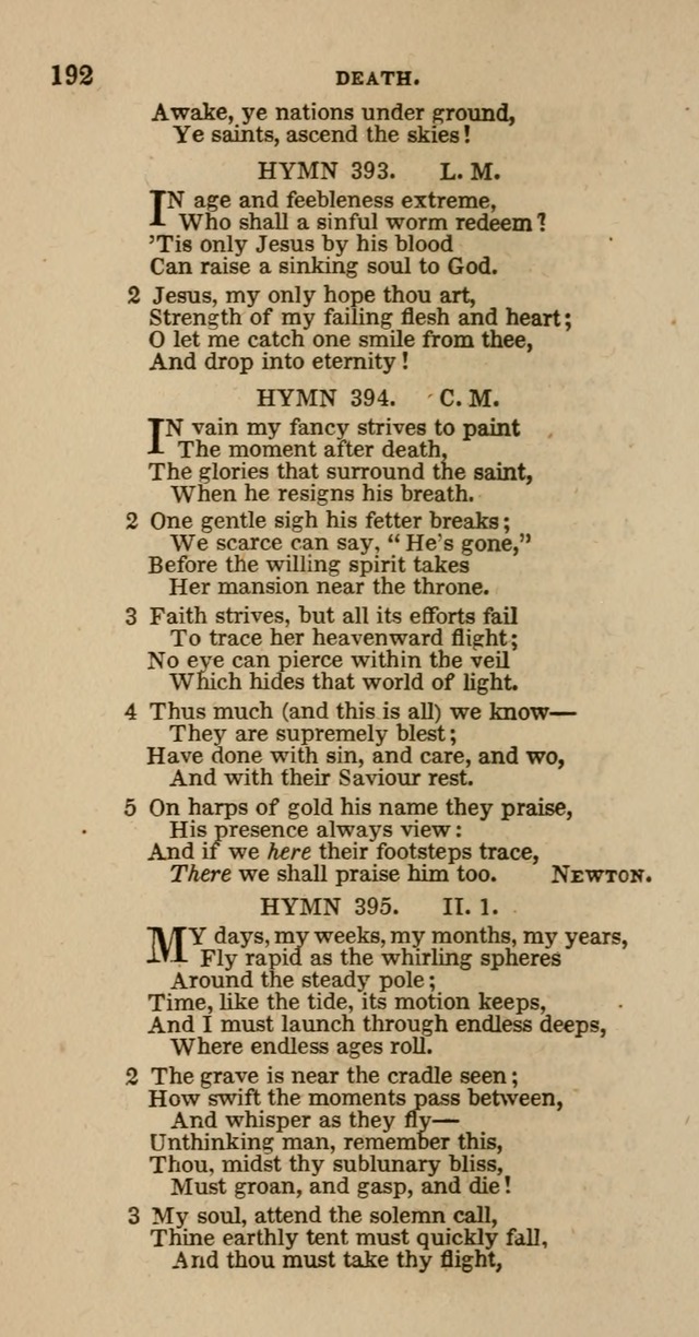 Hymns of the Protestant Episcopal Church of the United States, as authorized by the General Convention: with an additional selection page 192