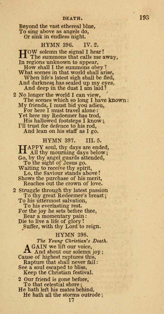 Hymns of the Protestant Episcopal Church of the United States, as authorized by the General Convention: with an additional selection page 193