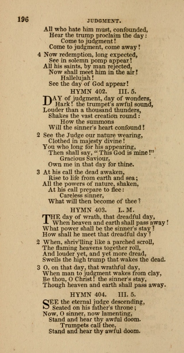 Hymns of the Protestant Episcopal Church of the United States, as authorized by the General Convention: with an additional selection page 196