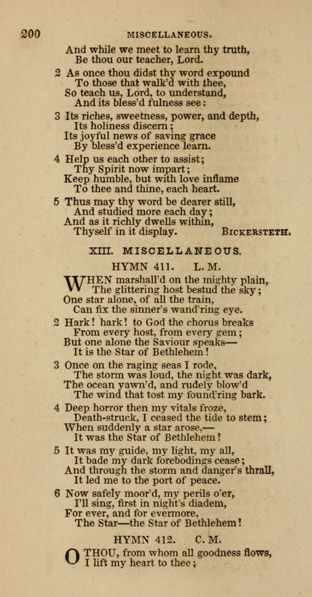 Hymns of the Protestant Episcopal Church of the United States, as authorized by the General Convention: with an additional selection page 200