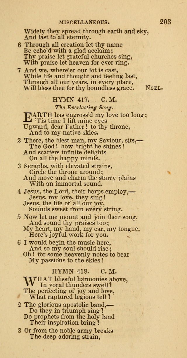 Hymns of the Protestant Episcopal Church of the United States, as authorized by the General Convention: with an additional selection page 203