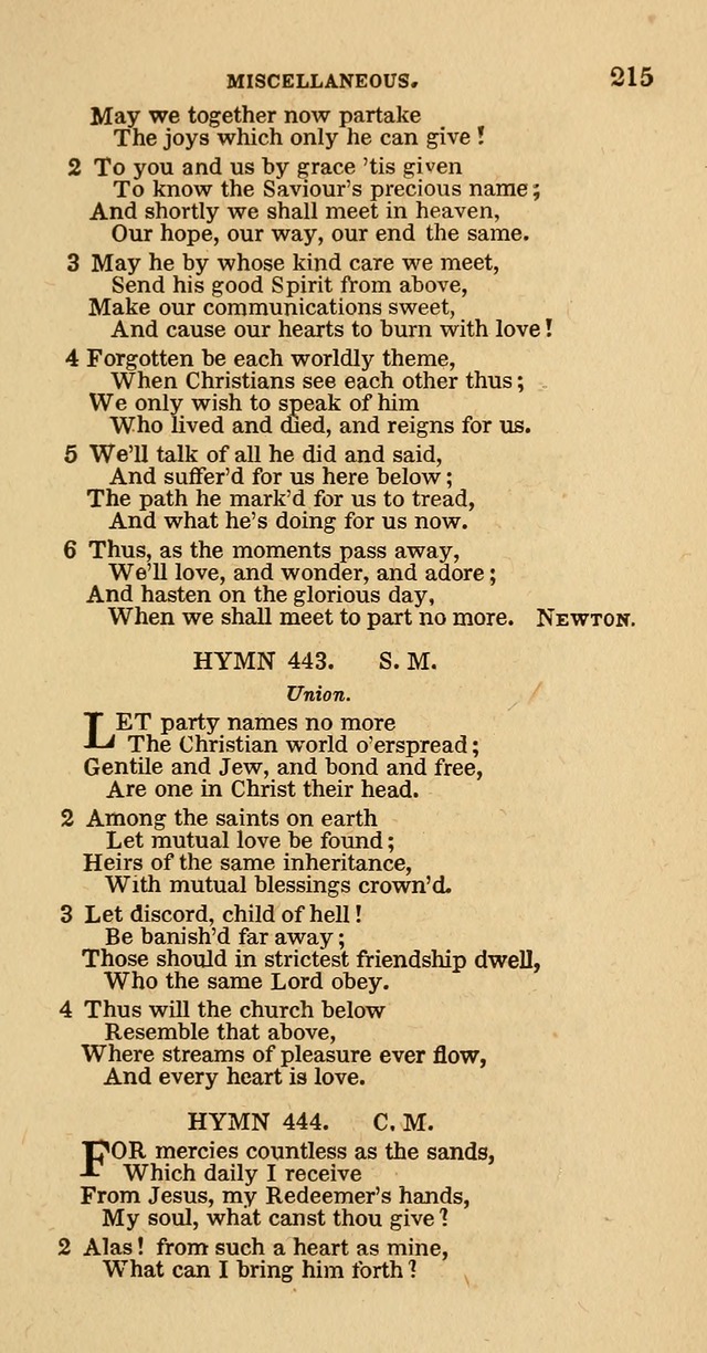 Hymns of the Protestant Episcopal Church of the United States, as authorized by the General Convention: with an additional selection page 215