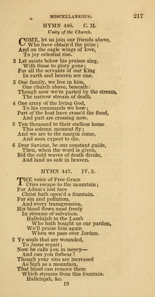 Hymns of the Protestant Episcopal Church of the United States, as authorized by the General Convention: with an additional selection page 217