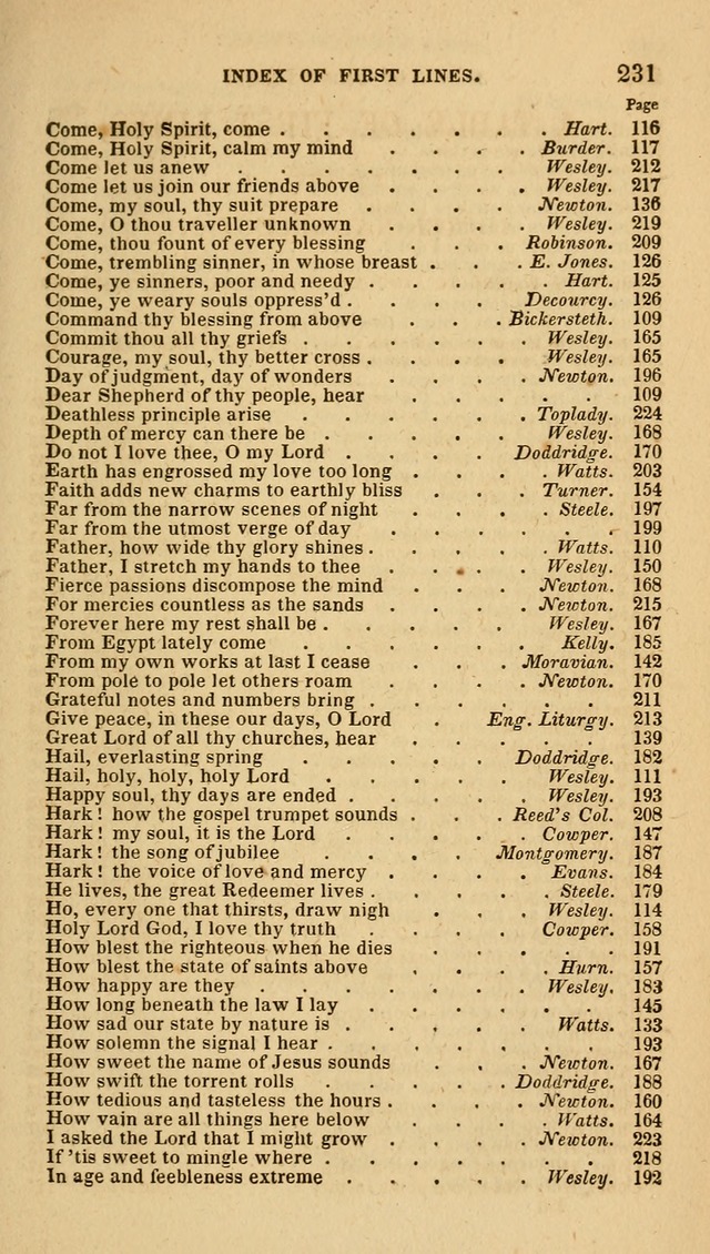 Hymns of the Protestant Episcopal Church of the United States, as authorized by the General Convention: with an additional selection page 231