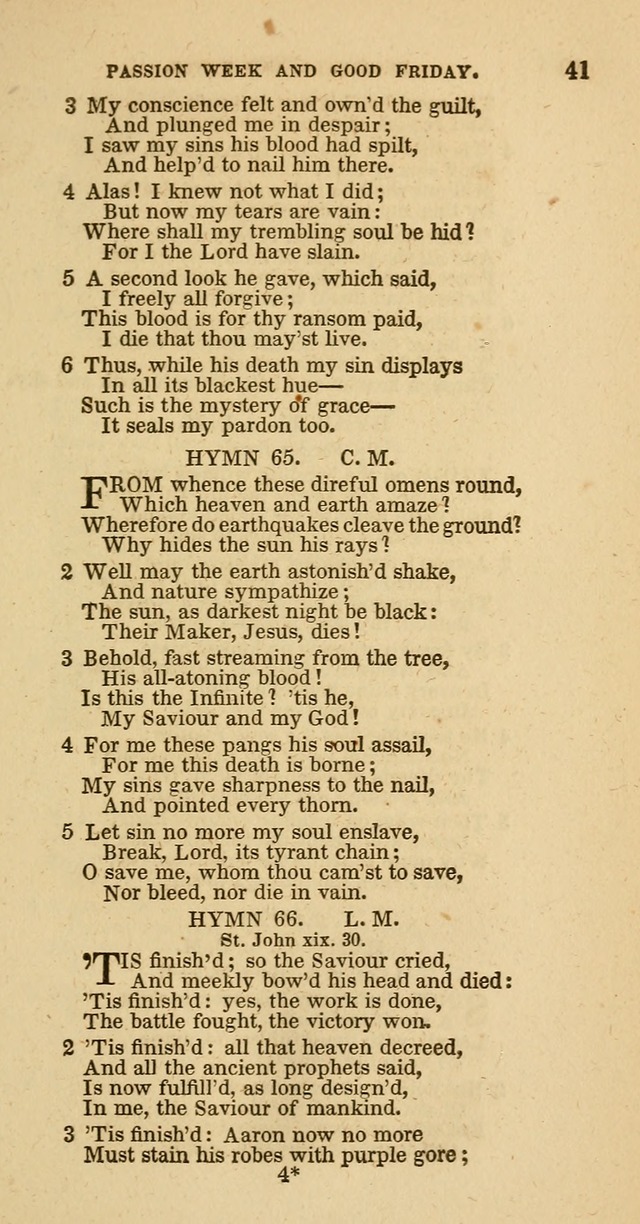 Hymns of the Protestant Episcopal Church of the United States, as authorized by the General Convention: with an additional selection page 41