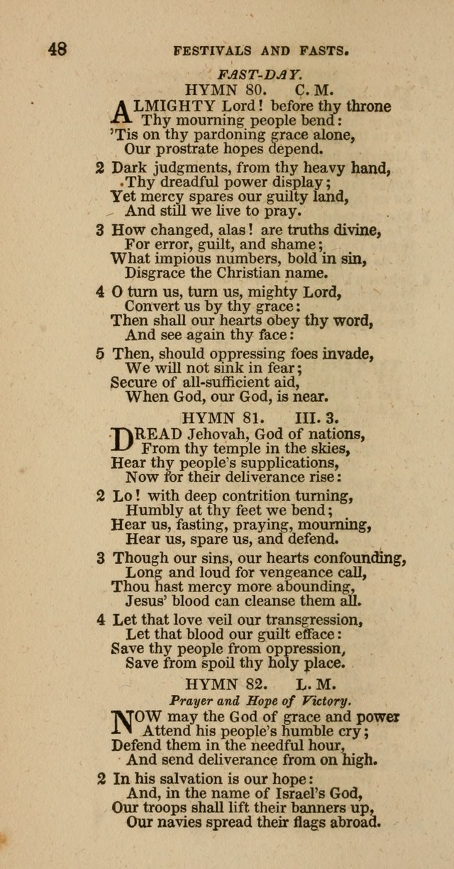 Hymns of the Protestant Episcopal Church of the United States, as authorized by the General Convention: with an additional selection page 48