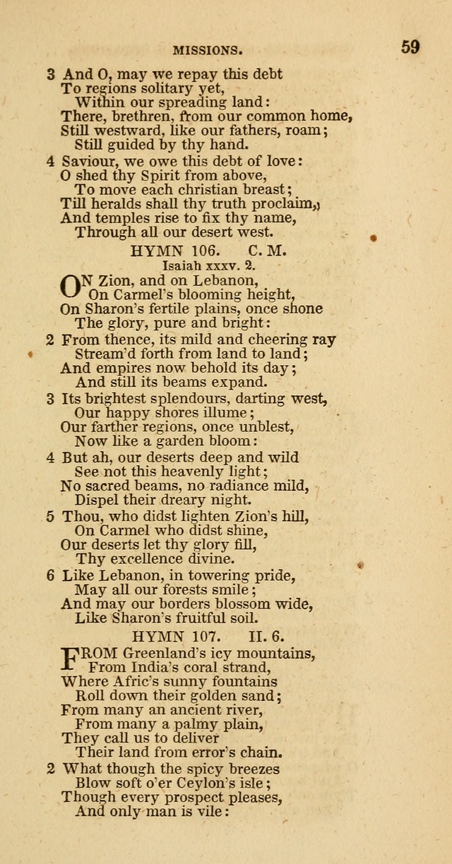 Hymns of the Protestant Episcopal Church of the United States, as authorized by the General Convention: with an additional selection page 59