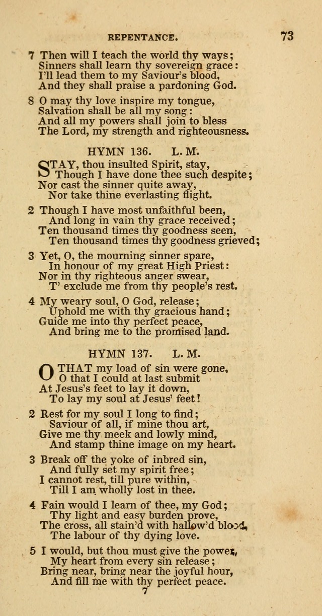 Hymns of the Protestant Episcopal Church of the United States, as authorized by the General Convention: with an additional selection page 73