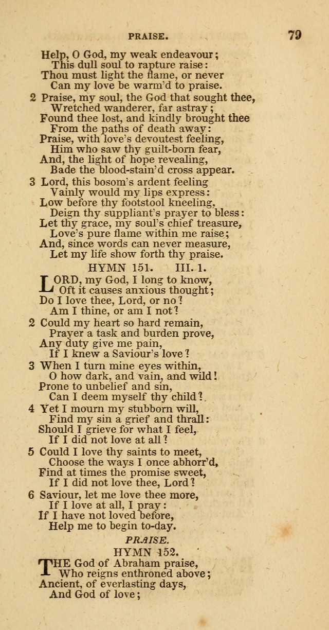 Hymns of the Protestant Episcopal Church of the United States, as authorized by the General Convention: with an additional selection page 79