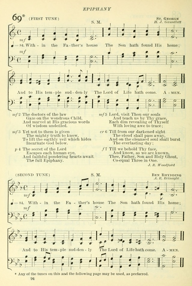 The Church Hymnal: revised and enlarged in accordance with the action of the General Convention of the Protestant Episcopal Church in the United States of America in the year of our Lord 1892. (Ed. B) page 142