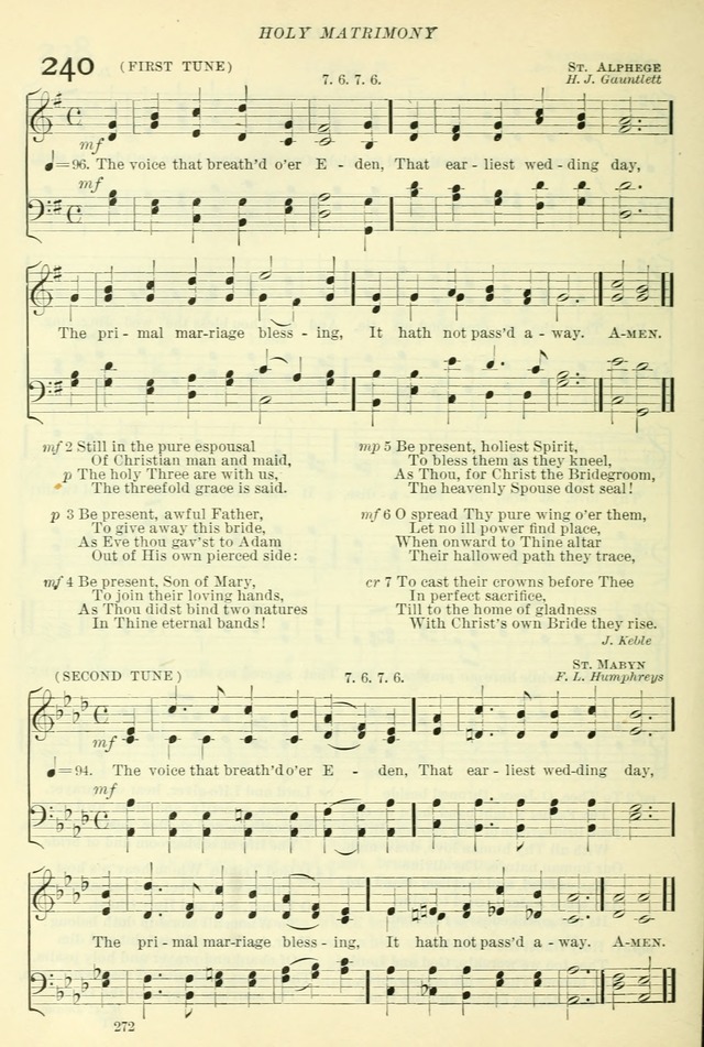 The Church Hymnal: revised and enlarged in accordance with the action of the General Convention of the Protestant Episcopal Church in the United States of America in the year of our Lord 1892. (Ed. B) page 320