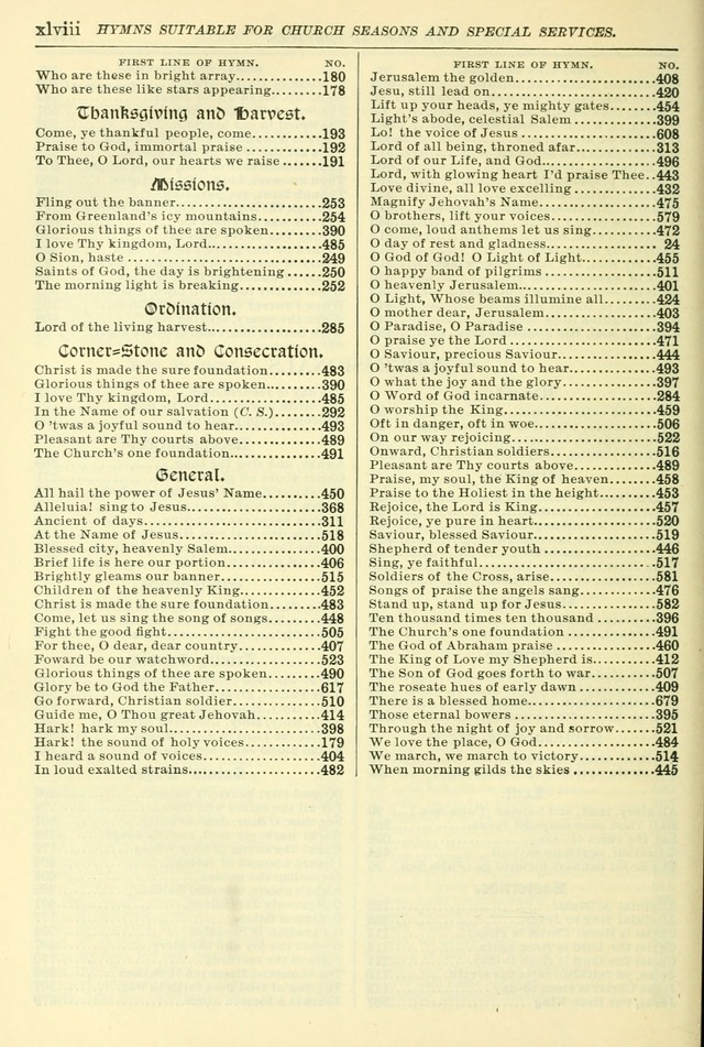 The Church Hymnal: revised and enlarged in accordance with the action of the General Convention of the Protestant Episcopal Church in the United States of America in the year of our Lord 1892. (Ed. B) page 48