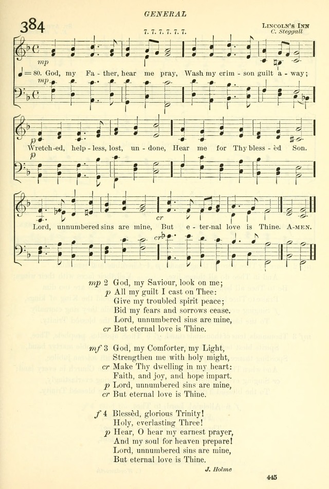 The Church Hymnal: revised and enlarged in accordance with the action of the General Convention of the Protestant Episcopal Church in the United States of America in the year of our Lord 1892. (Ed. B) page 493