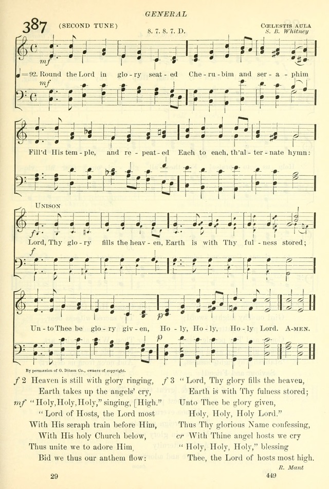 The Church Hymnal: revised and enlarged in accordance with the action of the General Convention of the Protestant Episcopal Church in the United States of America in the year of our Lord 1892. (Ed. B) page 497