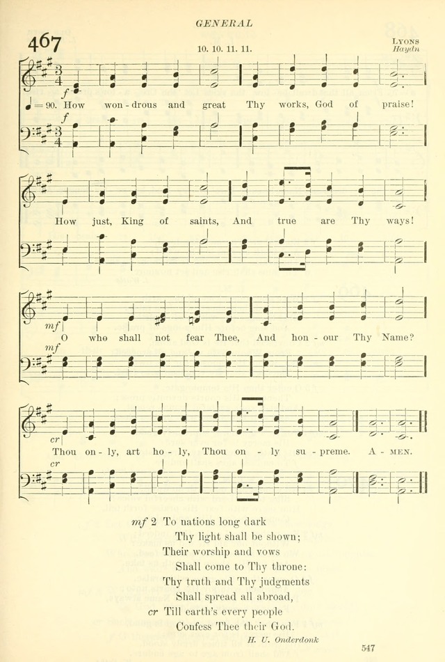 The Church Hymnal: revised and enlarged in accordance with the action of the General Convention of the Protestant Episcopal Church in the United States of America in the year of our Lord 1892. (Ed. B) page 595