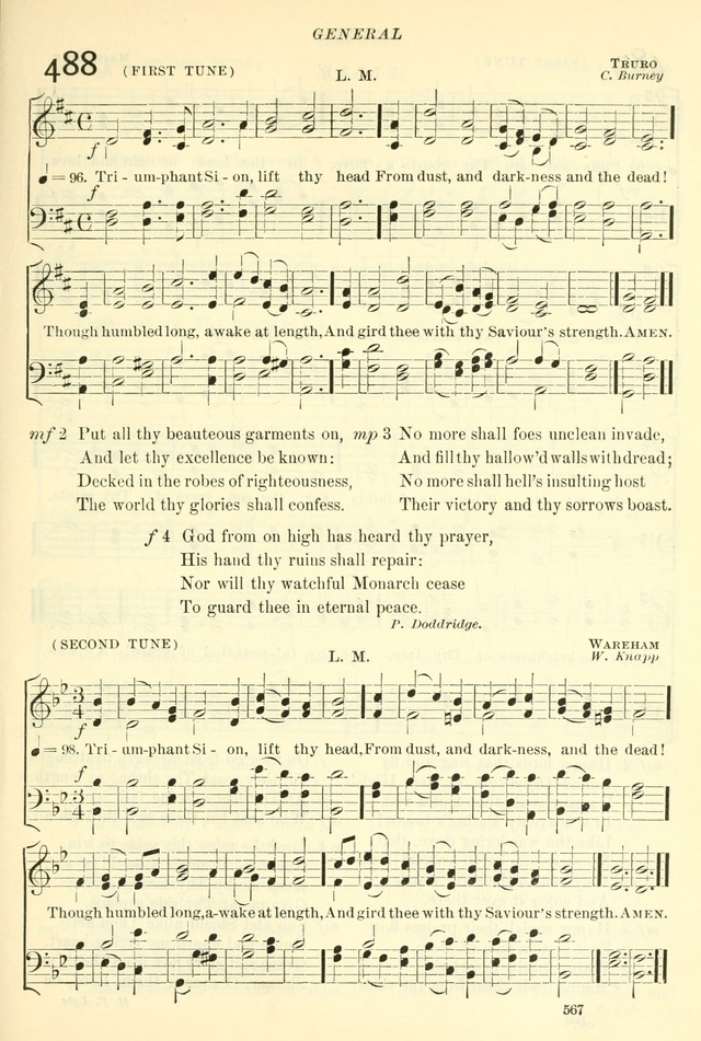 The Church Hymnal: revised and enlarged in accordance with the action of the General Convention of the Protestant Episcopal Church in the United States of America in the year of our Lord 1892. (Ed. B) page 615